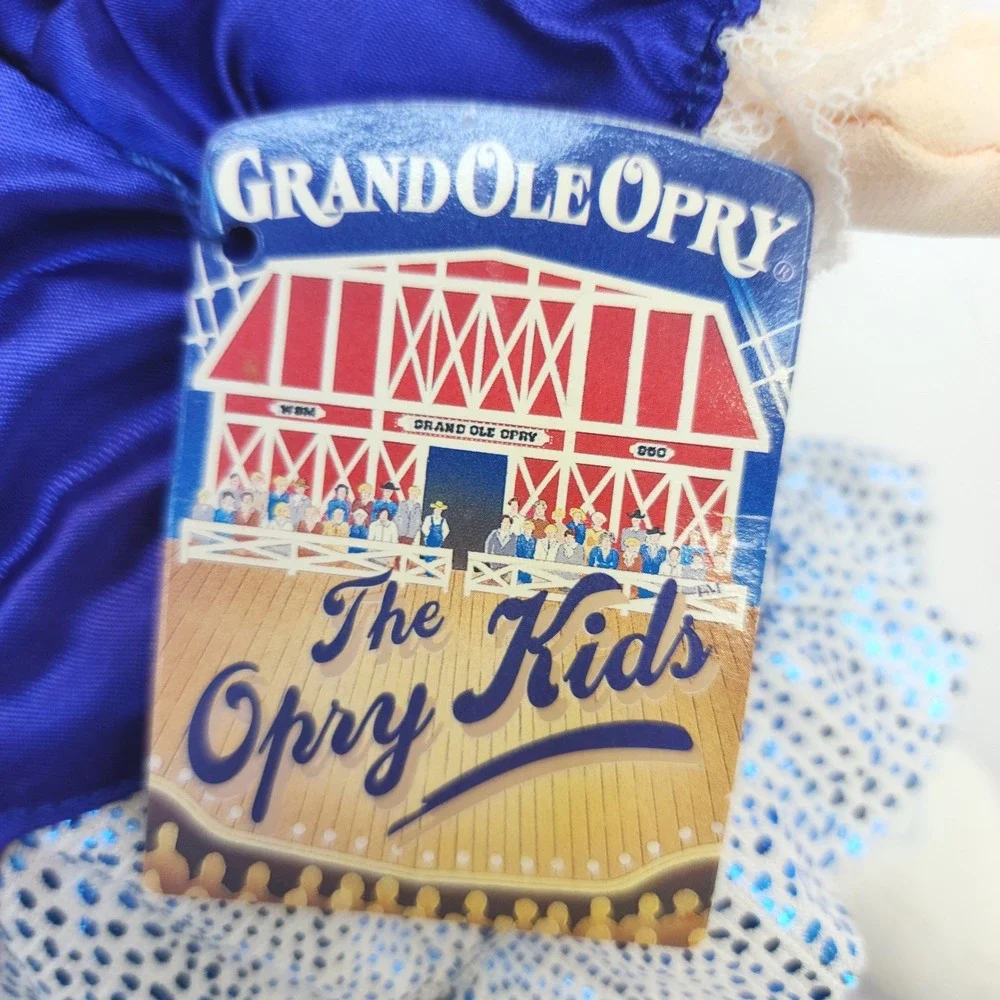 Grand Ole Opry The Opry Kids Plush Doll Blonde Yarn Hair‎ Blue Sequin Dress 12